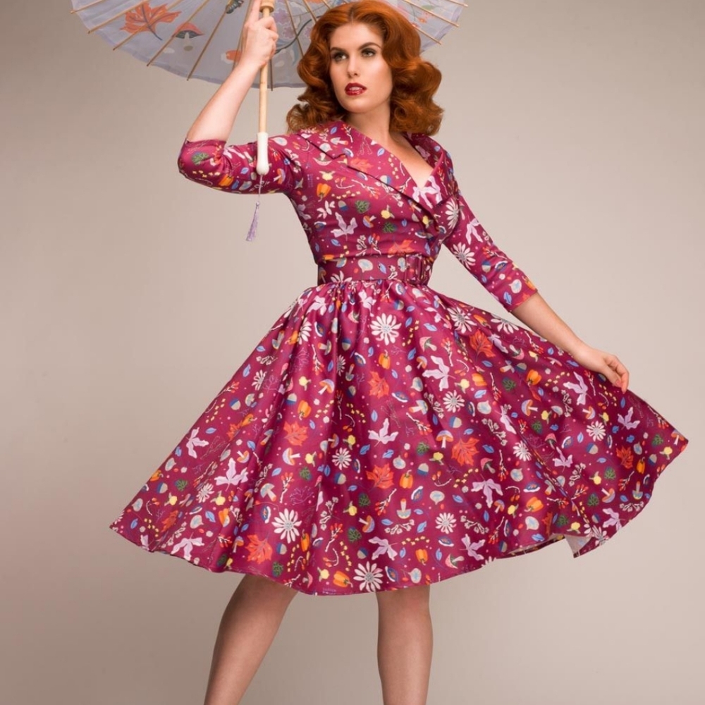 Pinupgirl clothing Pinup couture. Dapper Day Birdie Dress